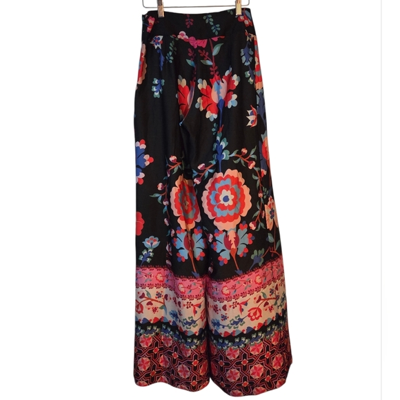 PatBO Mateyo Wide Leg Palazzo Floral Pants Size 2 - Picture 3 of 8